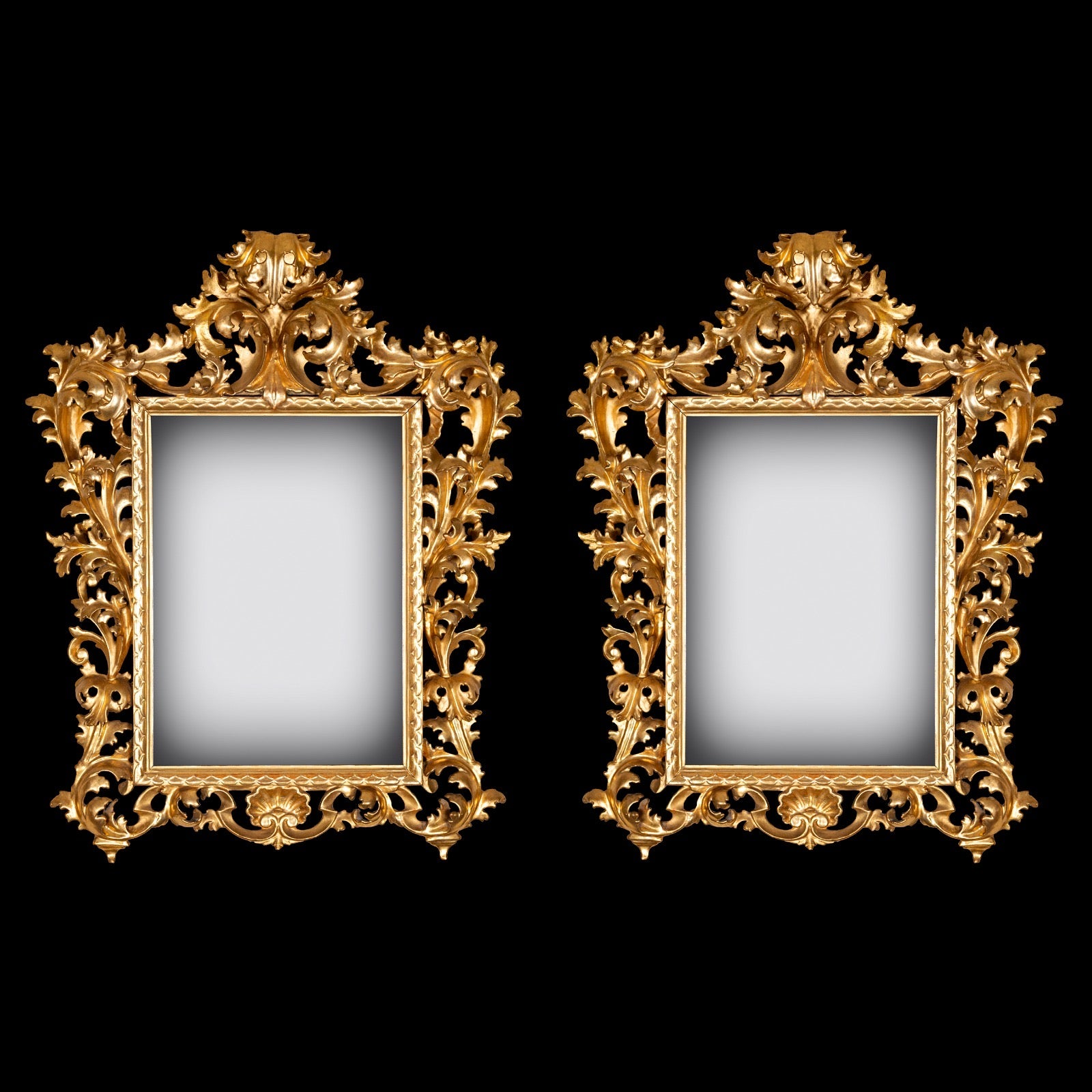 PAIR OF 19TH C. FLORENTINE MIRRORS - REF No. 6022