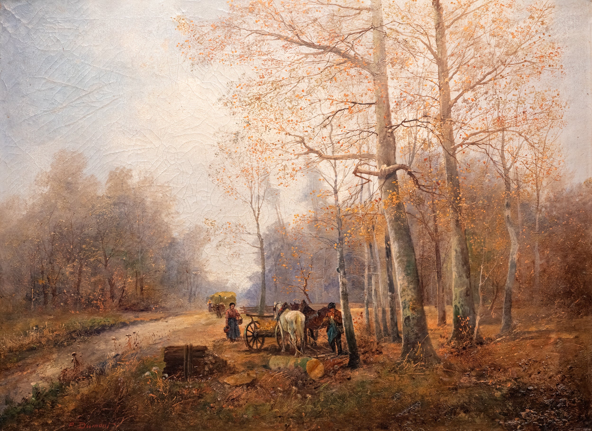 FRENCH PAINTING BY P. DUMONT - REF No. 2035