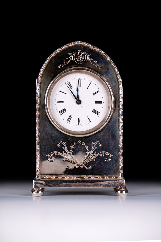 WILLIAM COMYNS SILVER CARRIAGE CLOCK -REF No. 135 WILLIAM COMYNS SILVER CARRIAGE CLOCK -REF No. 135