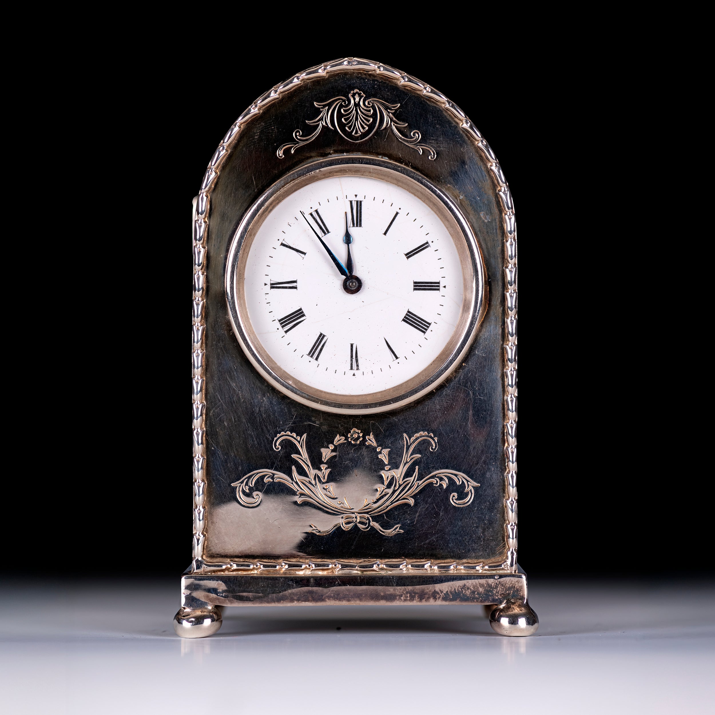 WILLIAM COMYNS SILVER CARRIAGE CLOCK -REF No. 135