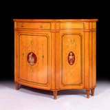 ENGLISH SATINWOOD SIDE CABINET BY MAPLE & CO - REF No. 4081