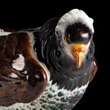 19TH CENTURY MEISSEN PAINTED PORCELAIN MODEL OF A PIGEON - REF No. B1003