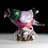 19TH CENTURY MEISSEN PAINTED PORCELAIN MODEL OF A PIGEON - REF No. B1007