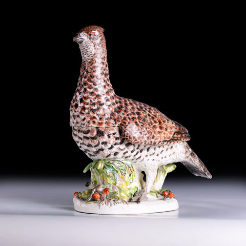LARGE 19TH CENTURY JARDINERE PORCELAIN SWAN - REF No.
