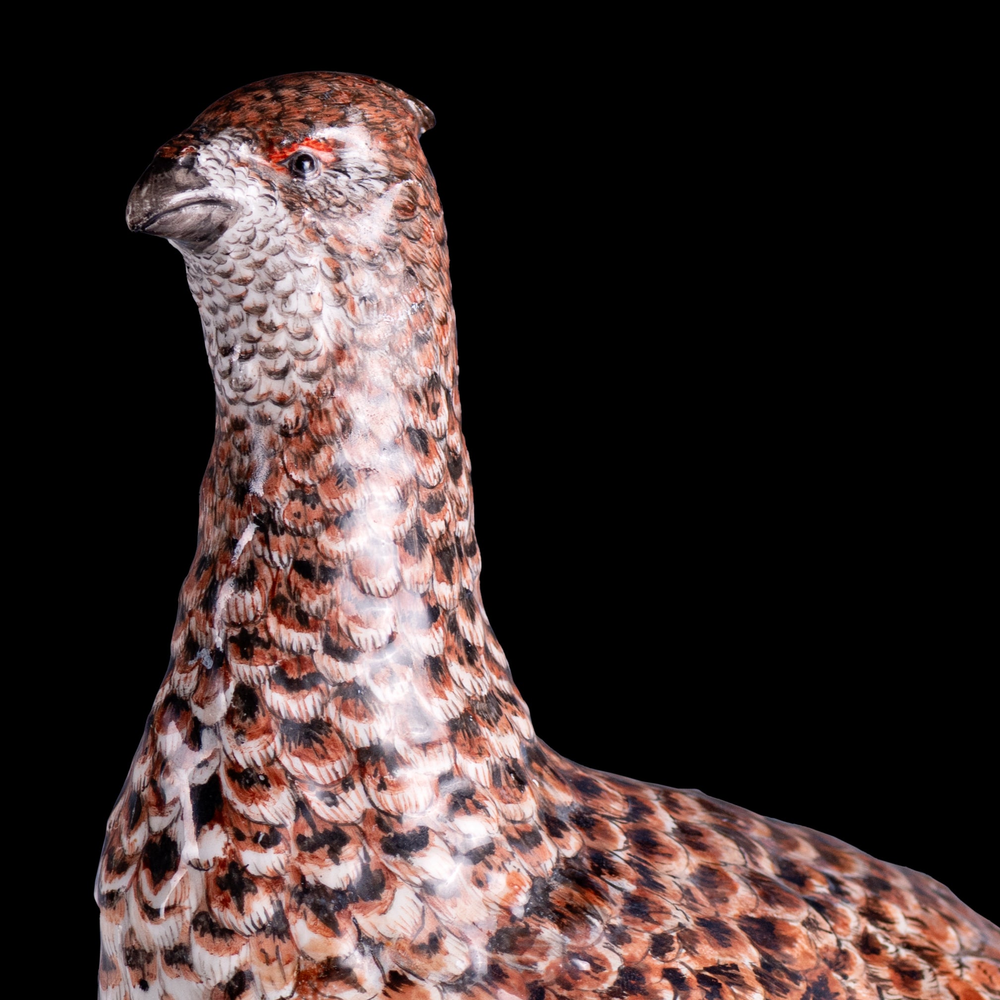 18TH CENTURY FURSTENBERG PORCELAIN MODEL OF A PARTRIDGE - REF No. B1016