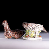 18TH CENTURY FURSTENBERG PORCELAIN MODEL OF A PARTRIDGE - REF No. B1016