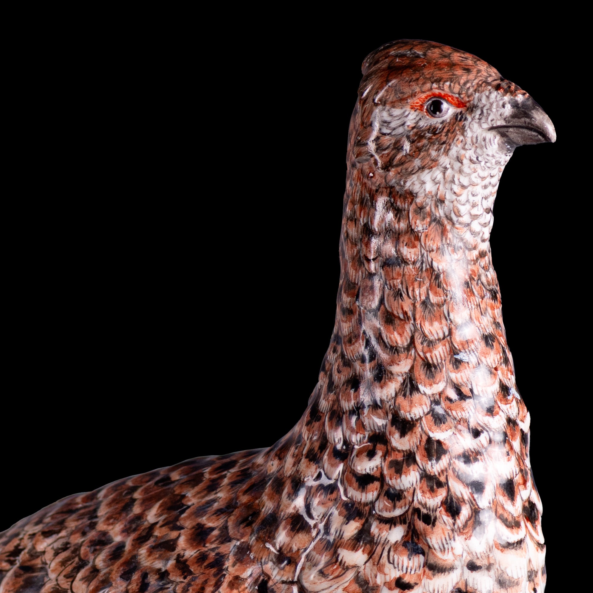 18TH CENTURY FURSTENBERG PORCELAIN MODEL OF A PARTRIDGE - REF No. B1016
