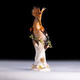 PAIR OF 19TH CENTURY MEISSEN PAINTED PORCELAIN MODELS OF HOOPOES - REF No. B1011