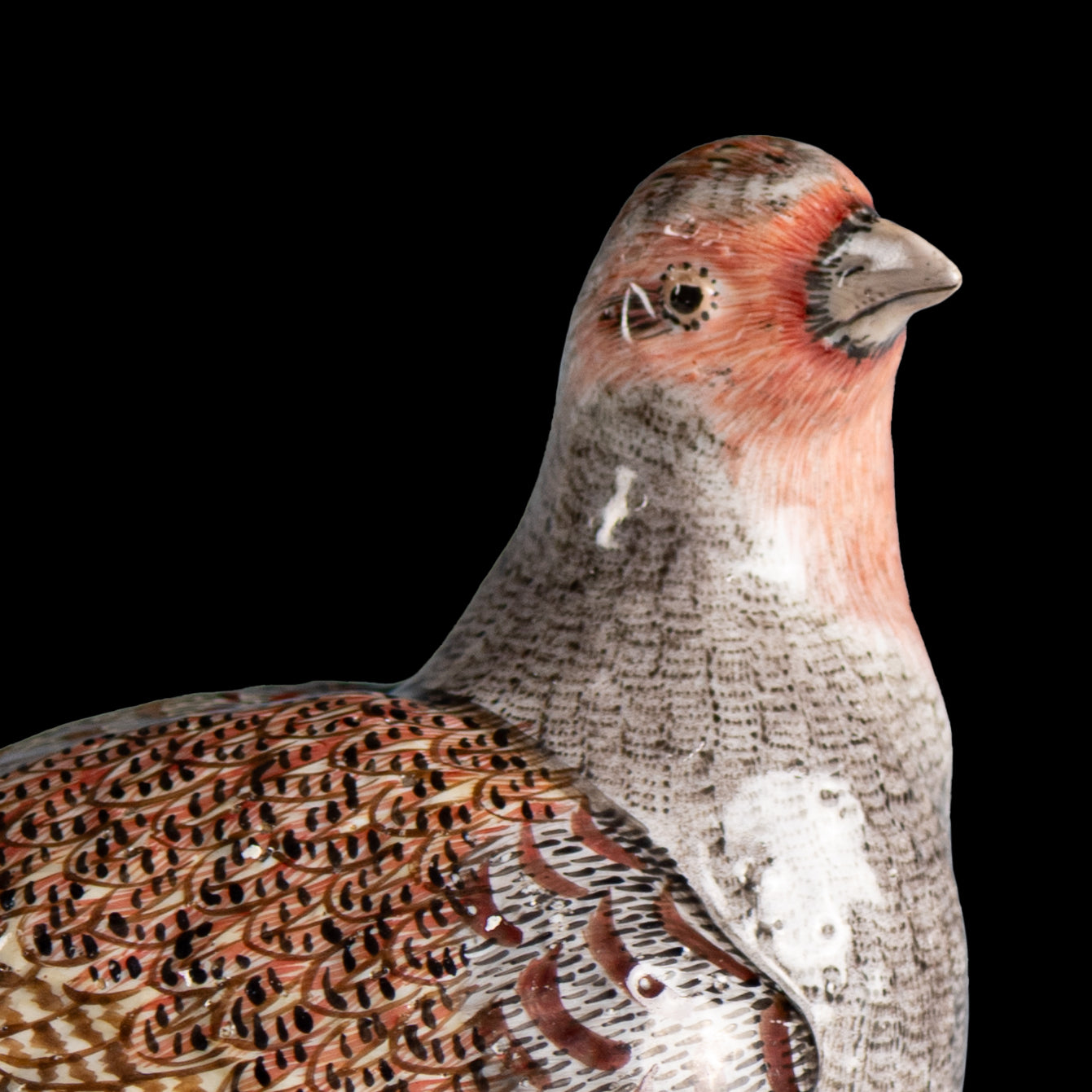 18TH CENTURY MEISSEN FINELY PAINTED PORCELAIN MODEL OF A GREY PARTRIDGE - REF No. B1006