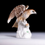PAIR OF EARLY 20TH CENTURY GERMAN PORCELAIN MODELS OF EAGLES - REF No. B1017