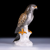 A COLOURFUL SITZENDORF PAINTED PORCELAIN MODLE OF AN EAGLE - REF No. B1010