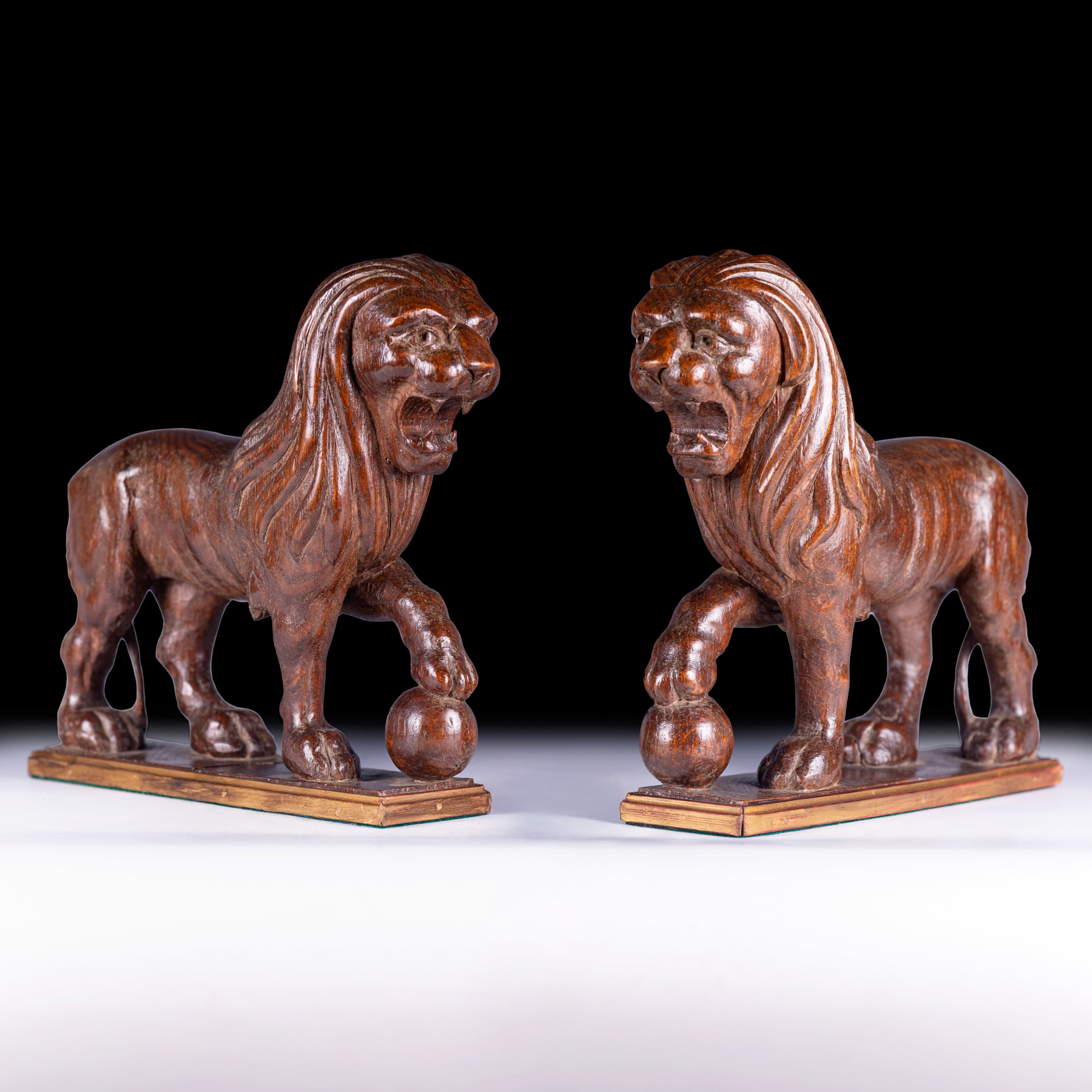 PAIR OF 19TH CENTURY GRAND TOUR MEDICI LIONS - REF No. 1077