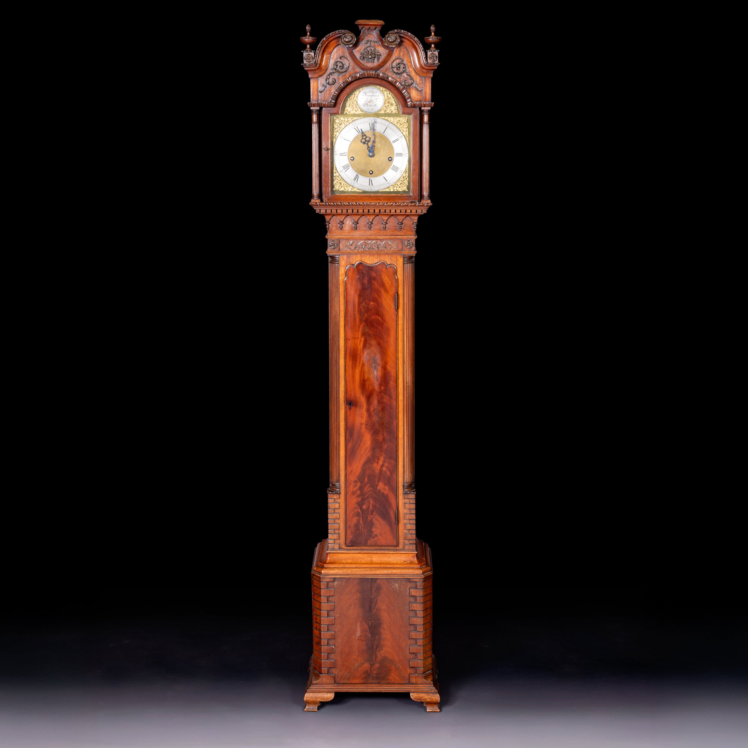 EDWARDIAN MINIATURE GRANDFATHER LONGCASE CLOCK - REF No. 144