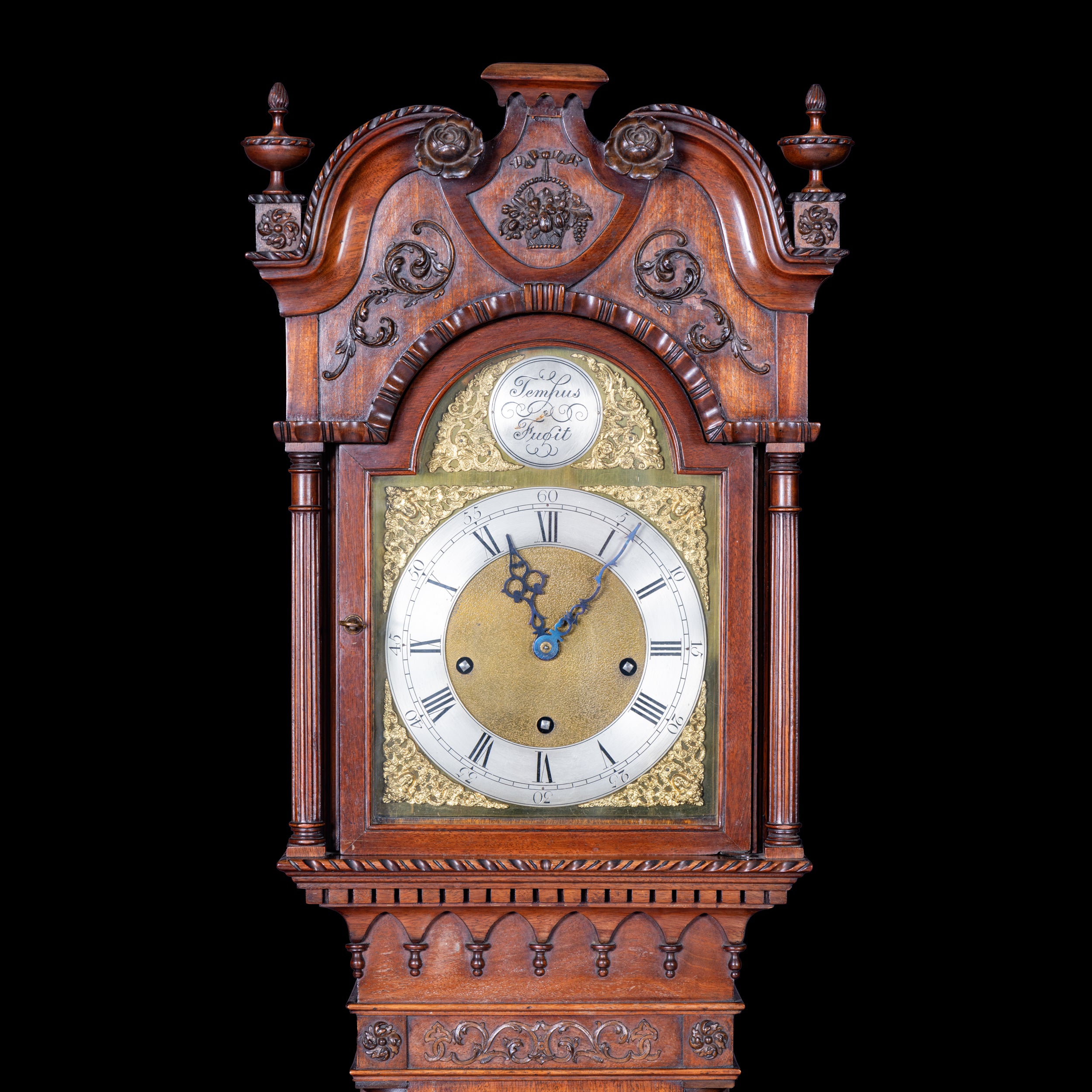EDWARDIAN MINIATURE GRANDFATHER LONGCASE CLOCK - REF No. 144