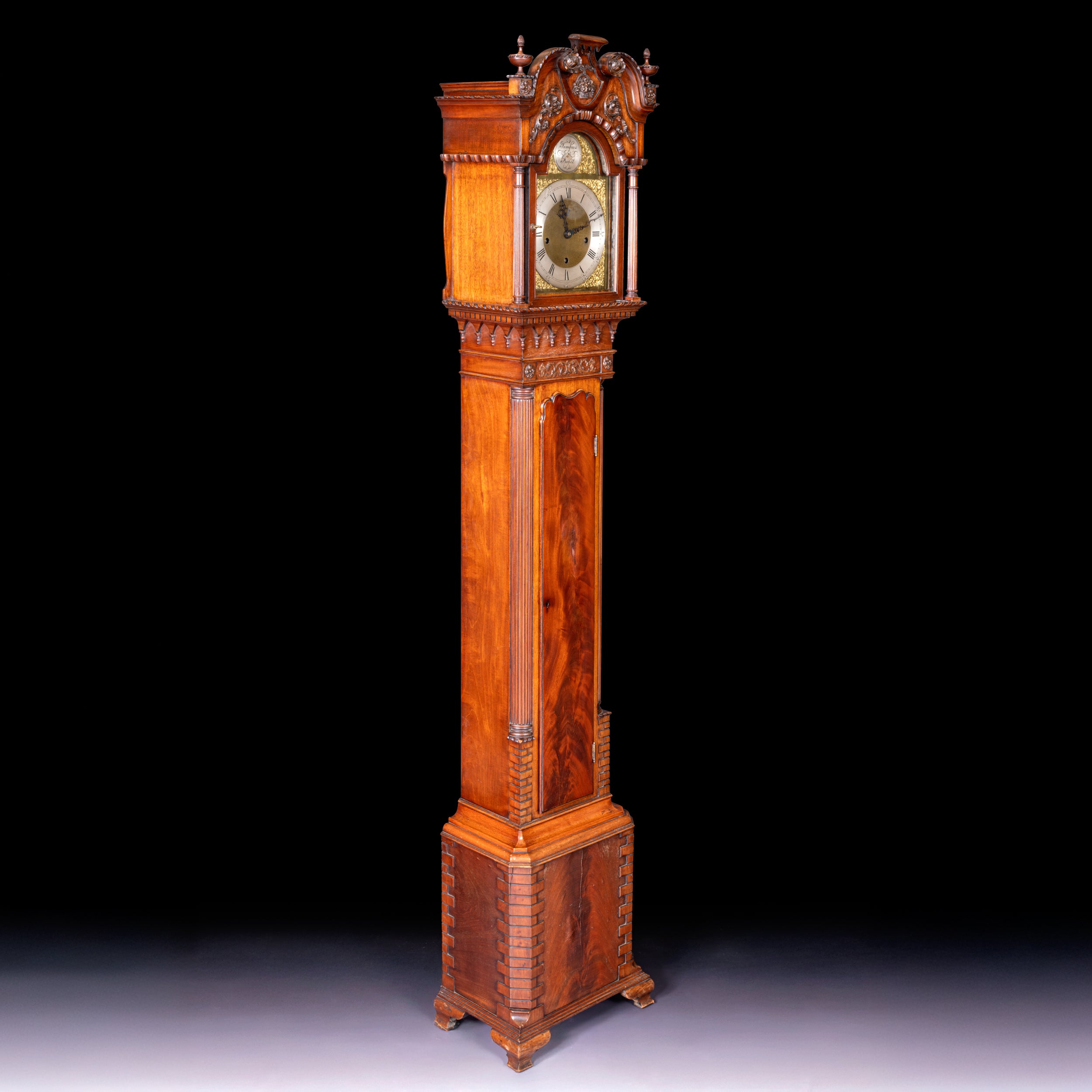 EDWARDIAN MINIATURE GRANDFATHER LONGCASE CLOCK - REF No. 144