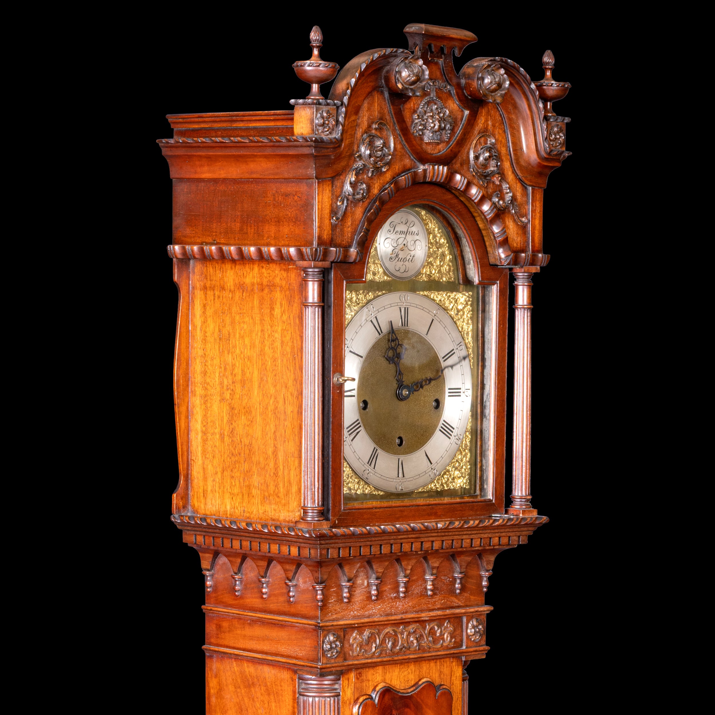 EDWARDIAN MINIATURE GRANDFATHER LONGCASE CLOCK - REF No. 144