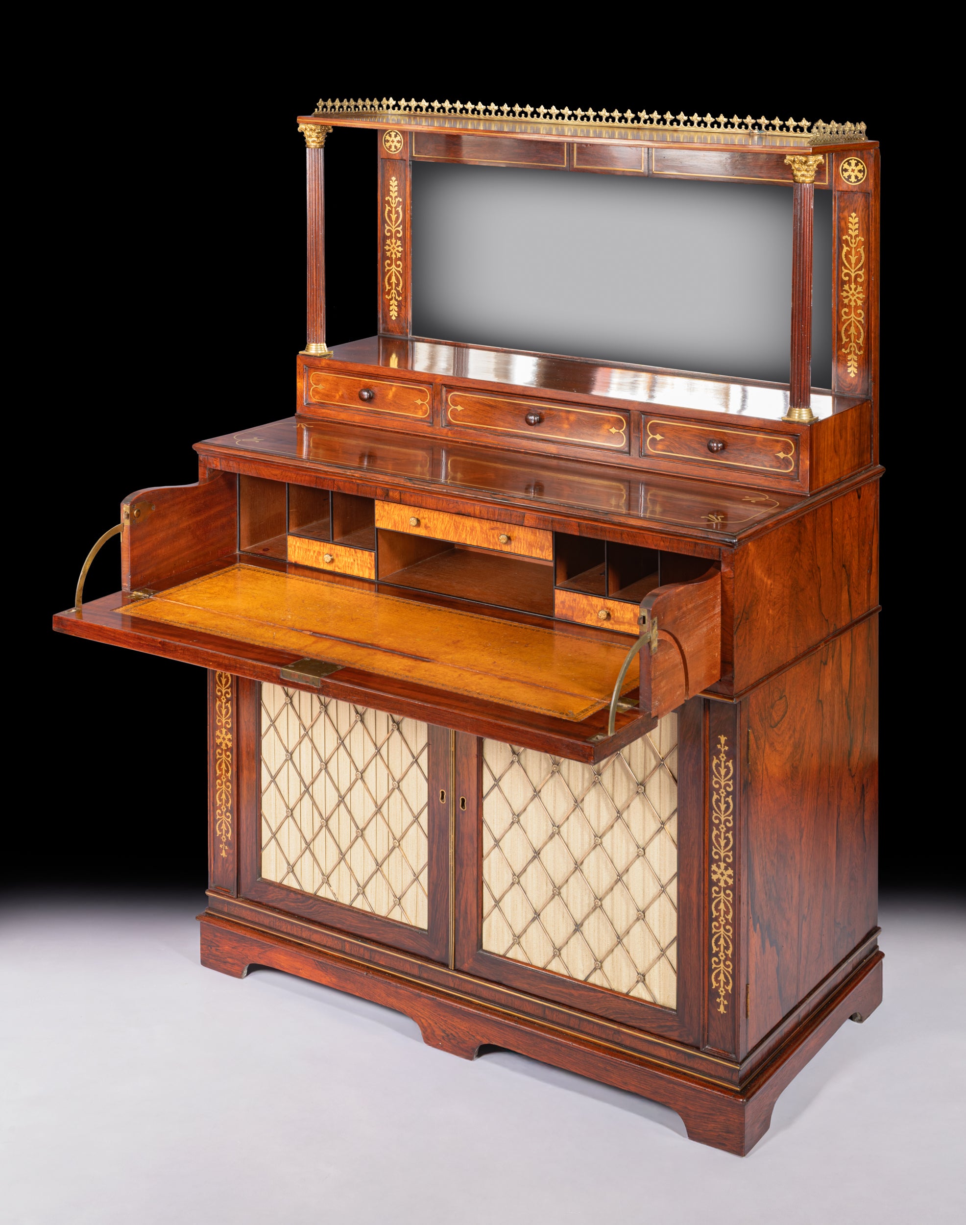REGENCY SECRETAIRE CHIFFONIER - REF No. 4087