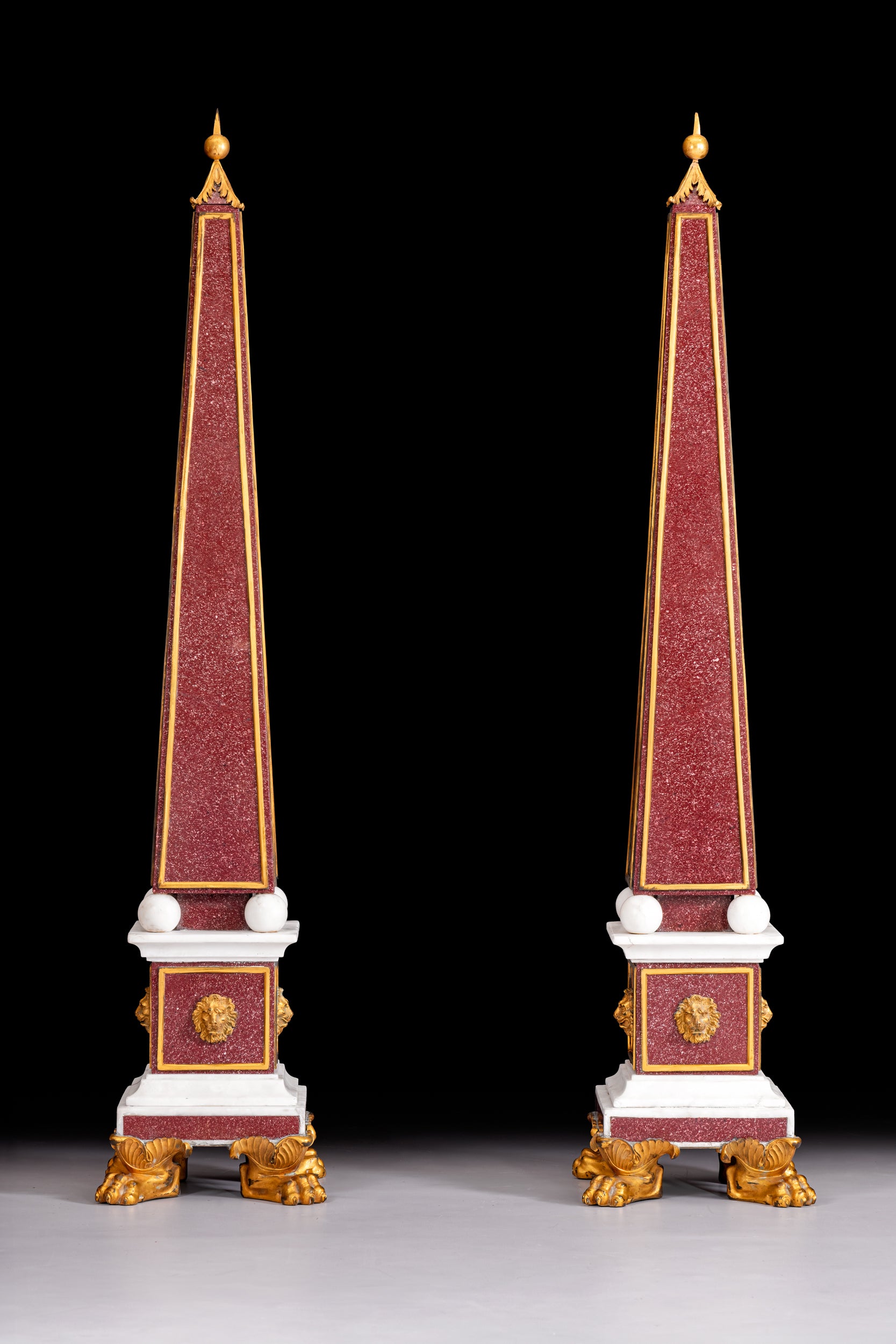 PAIR OF 19TH CENTURY OBELISKS - REF No. 1070