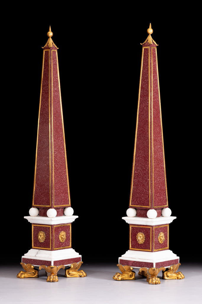 PAIR OF 19TH CENTURY OBELISKS - REF No. 1070 PAIR OF 19TH CENTURY OBELISKS - REF No. 1070