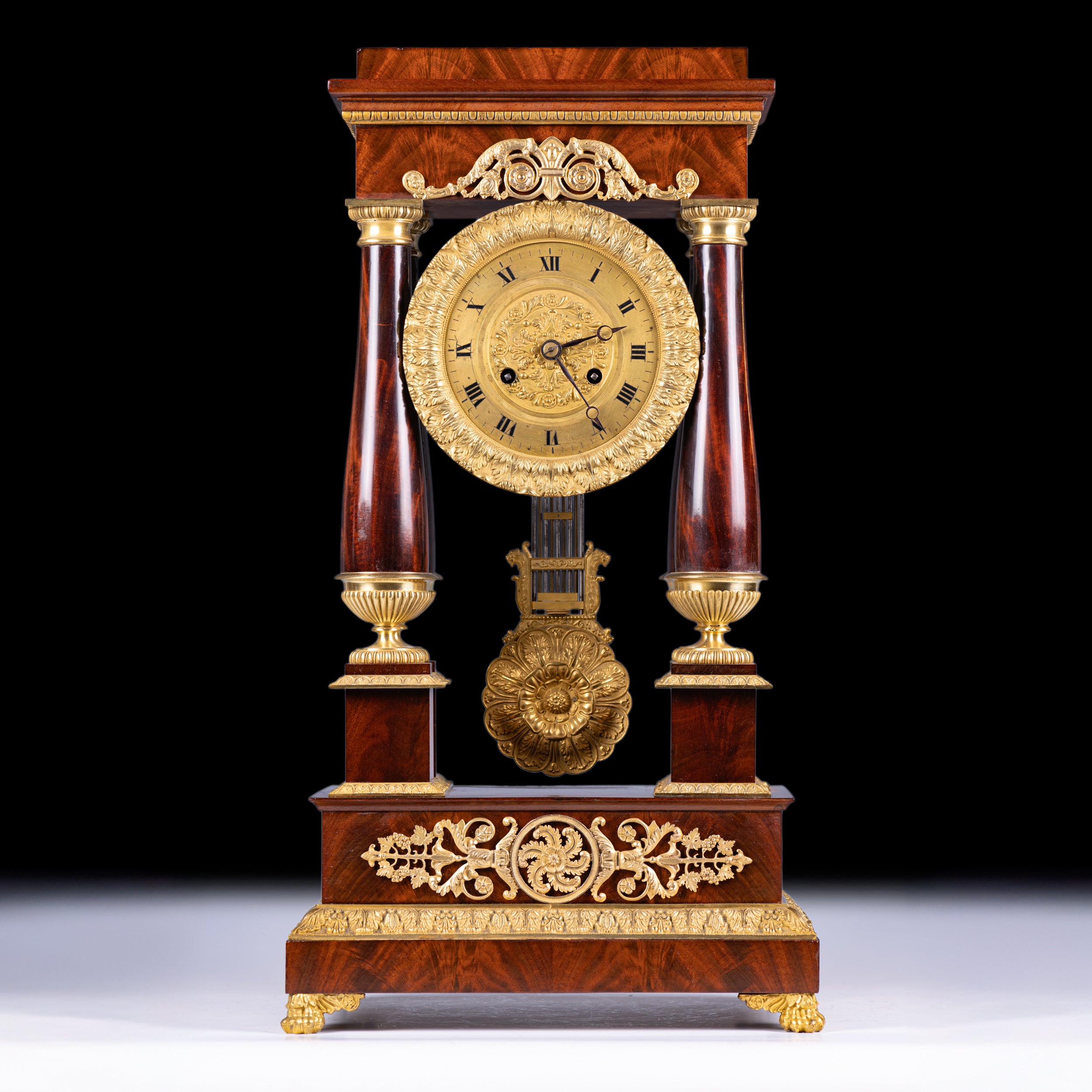 EARLY 19TH CENTURY FRENCH PORTICO CLOCK - REF No. 146