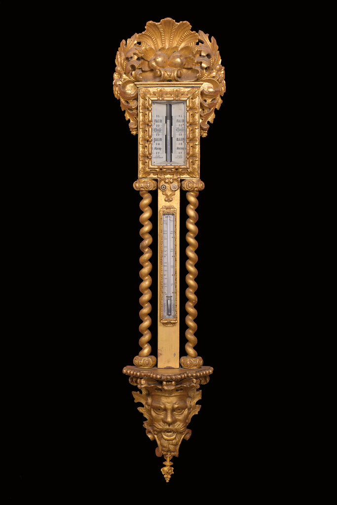 19TH  CENTURY IRISH GILTWOOD BAROMETER - REF No. 129 19TH  CENTURY IRISH GILTWOOD BAROMETER - REF No. 129