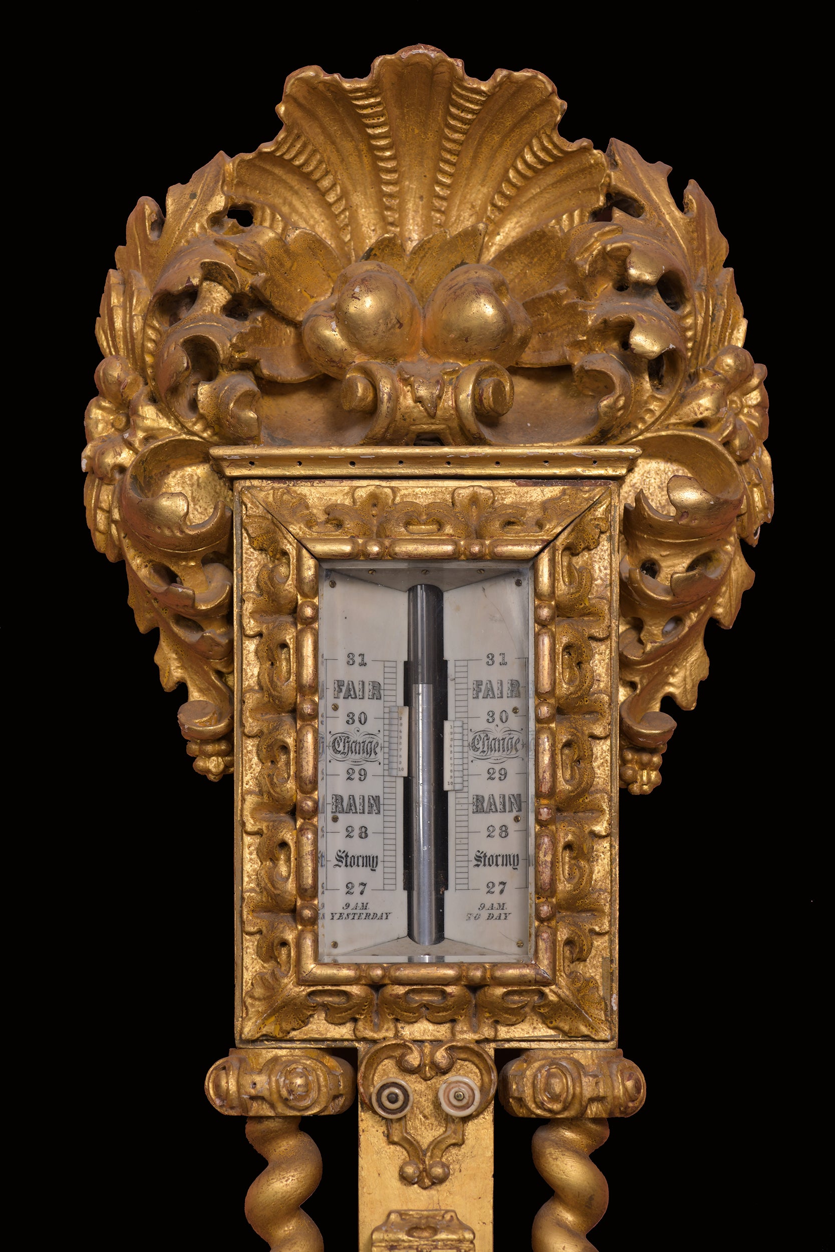 19TH  CENTURY IRISH GILTWOOD BAROMETER - REF No. 129