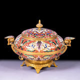 CLOISONNE & ORMOLU MOUNTED URN - REF No.