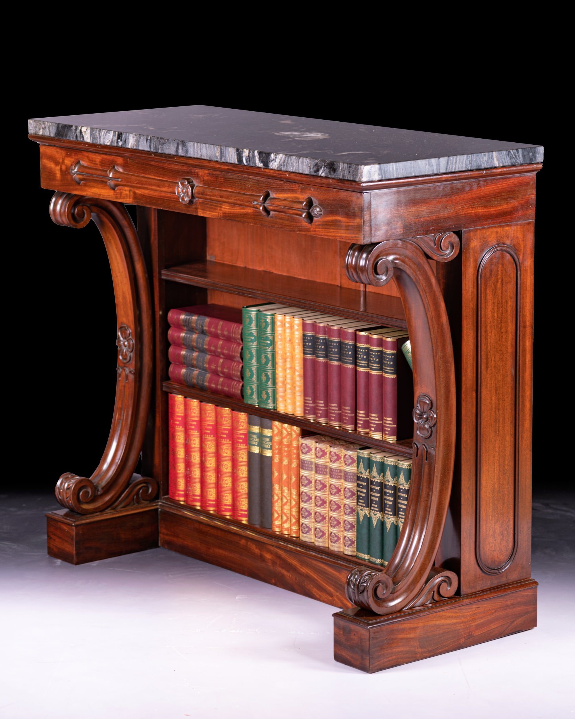 IRISH WILLIAM IV OPEN BOOKCASE / CONSOLE TABLE - REF No. 4068