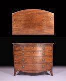 GEORGIAN MAHOGANY BOW FRONT CHEST - REF No. 182