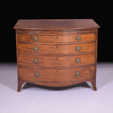GEORGIAN MAHOGANY BOW FRONT CHEST - REF No. 182