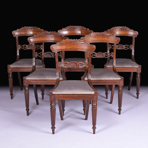 SET OF EIGHT IRISH 19TH CENTURY DINING CHAIRS  - REF No. 8022