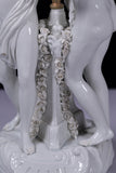 PAIR OF CAPODIMONTE PORCELAIN & ORMOLU CANDELABRA - REF No. 184