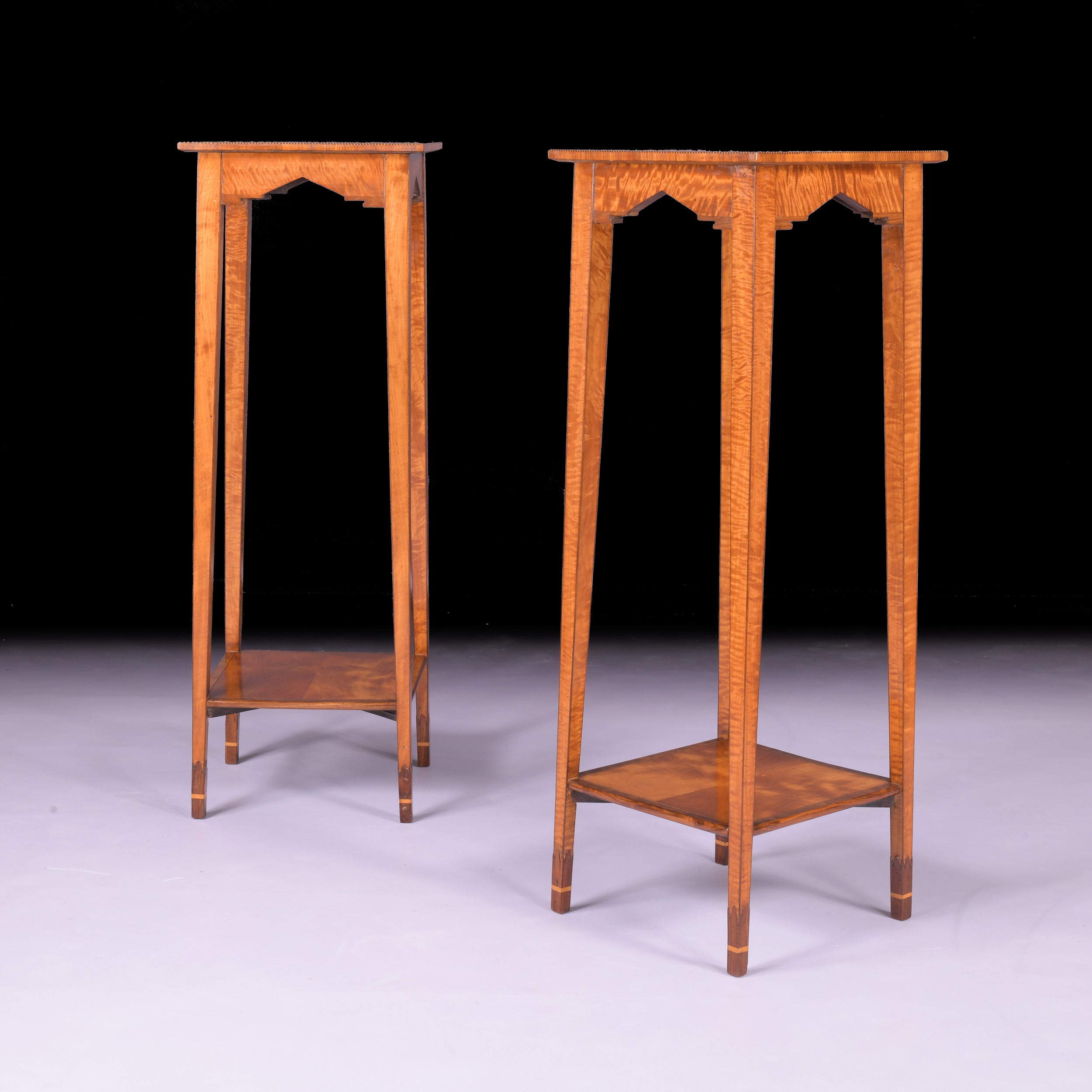 PAIR OF TORCHERS BY JAMES HICKS - REF No. 9070