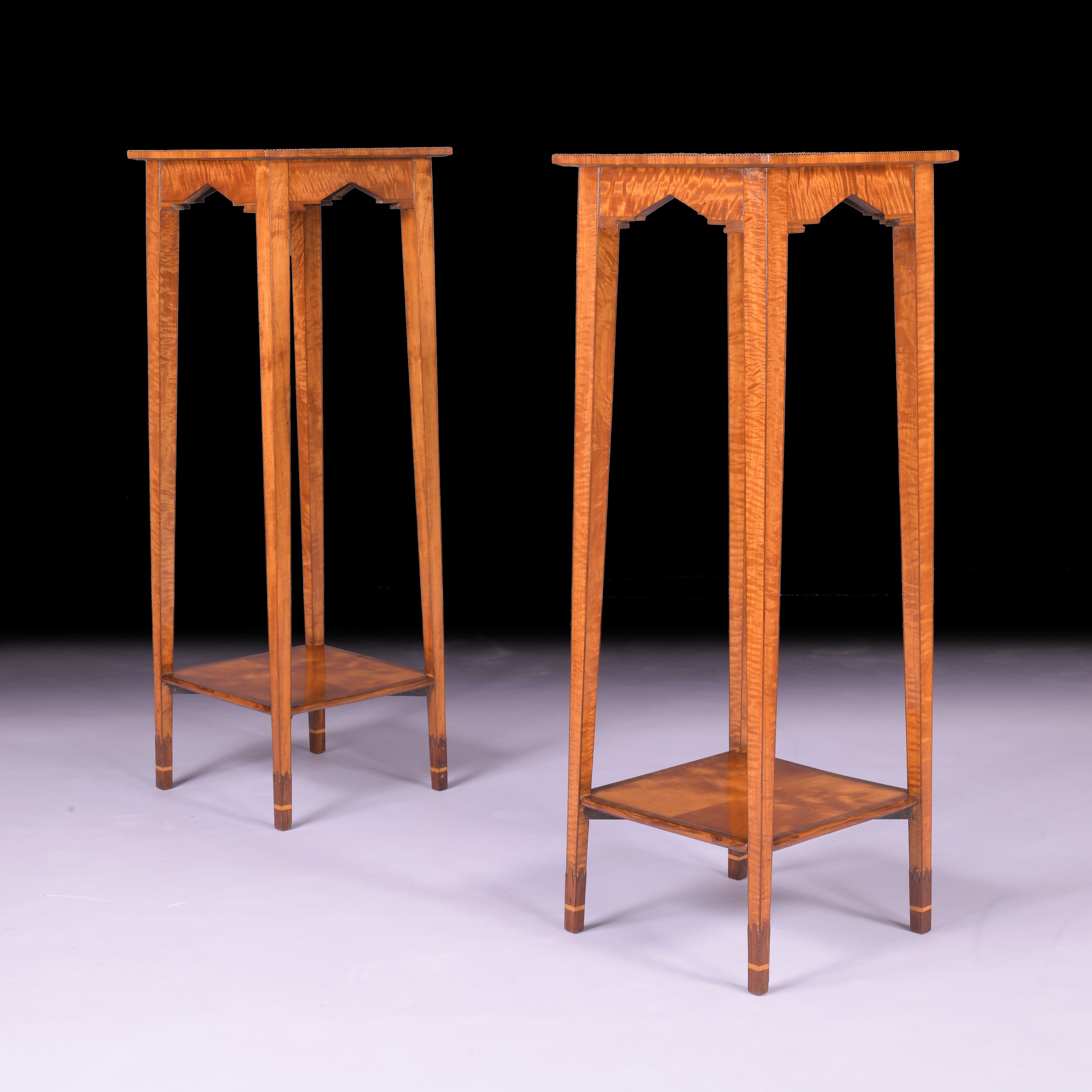 PAIR OF TORCHERS BY JAMES HICKS - REF No. 9070