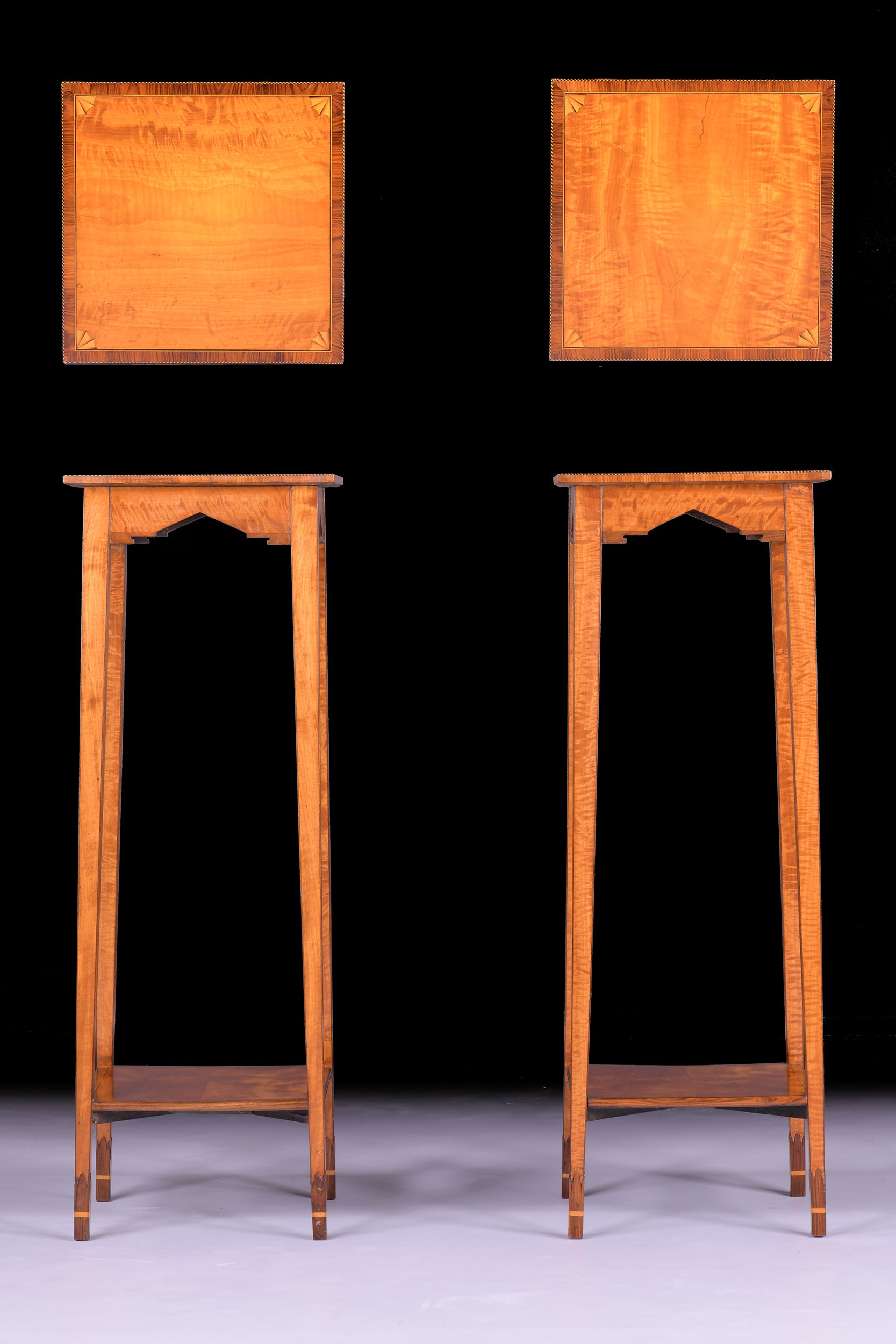 PAIR OF TORCHERS BY JAMES HICKS - REF No. 9070