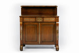 REGENCY ROSEWOOD & BRASS INLAID SECRETAIRE CHIFFONIER - REF No .4014