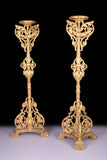 PAIR OF ITALIAN CARVED GILTWOOD TORCHERES - REF No. 1002