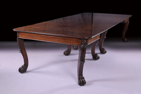 5 1/2 FOOT IRISH GEORGIAN CIRCULAR DINING ROOM TABLE -REF No. 7070