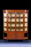 SATINWOOD DISPLAY CABINET STAMPED HOLLAND & SONS REF No. 4065