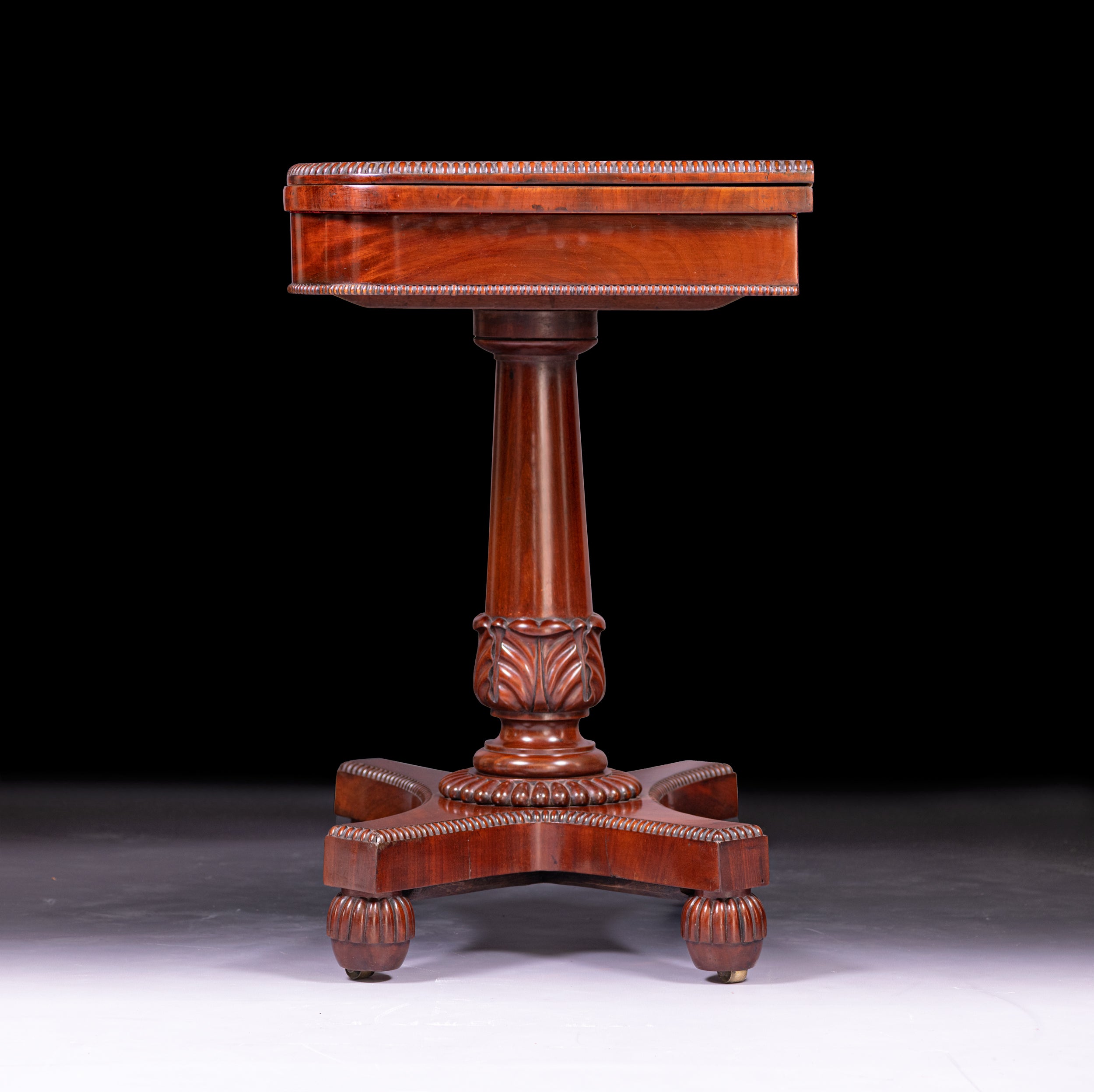 A FINE REGENCY CARD TABLE STAMPED GILLOWS - REF No. 9010