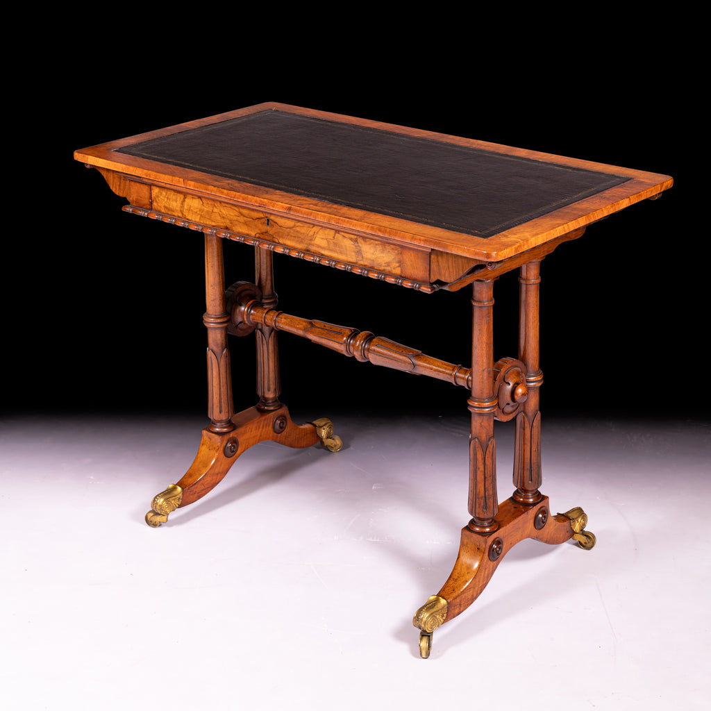 REGENCY WALNUT WRITING TABLE ATTRIBUTED TO HOLLAND & SONS  - REF No. 3013