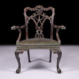 PAIR OF 19TH CENTURY IRISH ARMCHAIRS - REF No. 8012