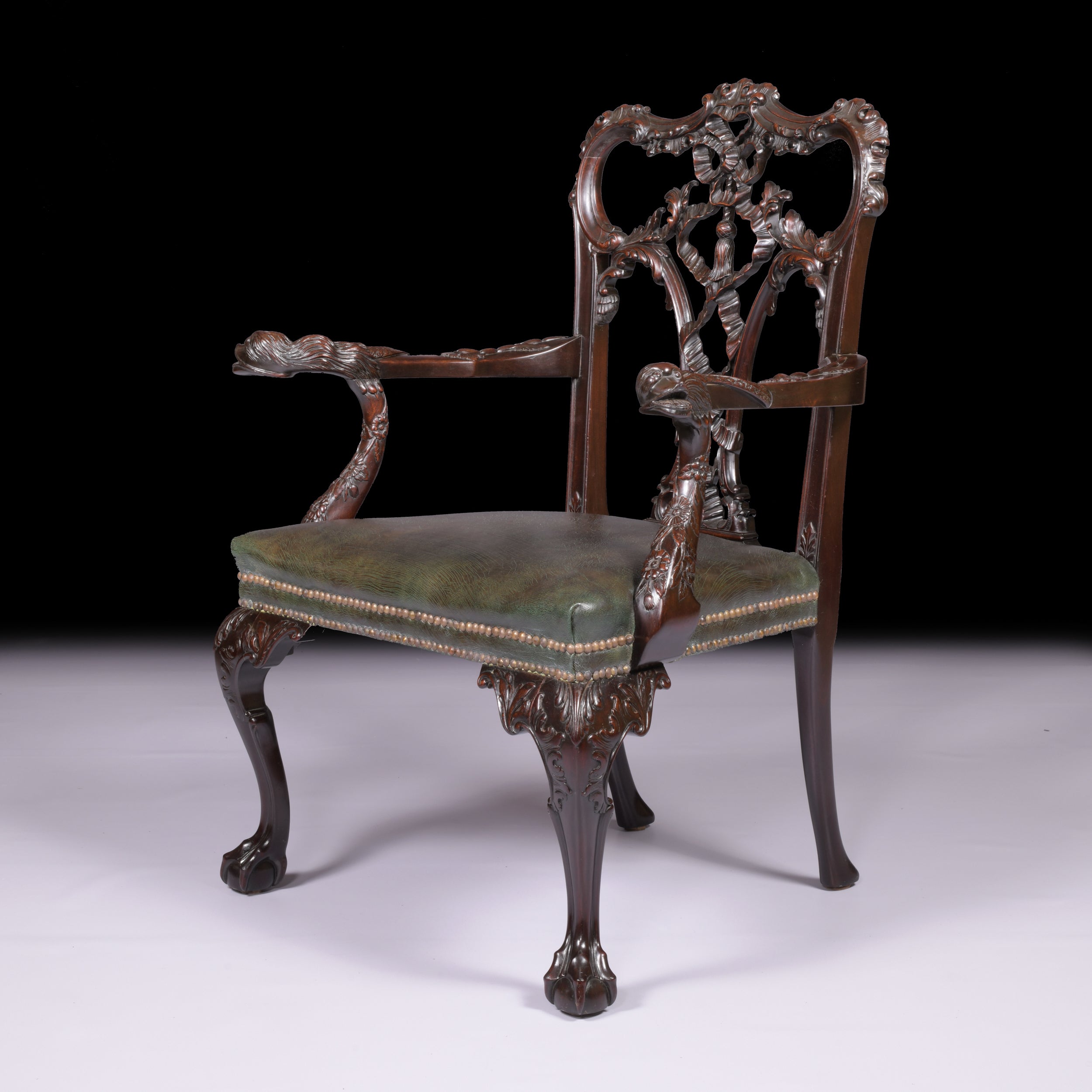 PAIR OF 19TH CENTURY IRISH ARMCHAIRS - REF No. 8012