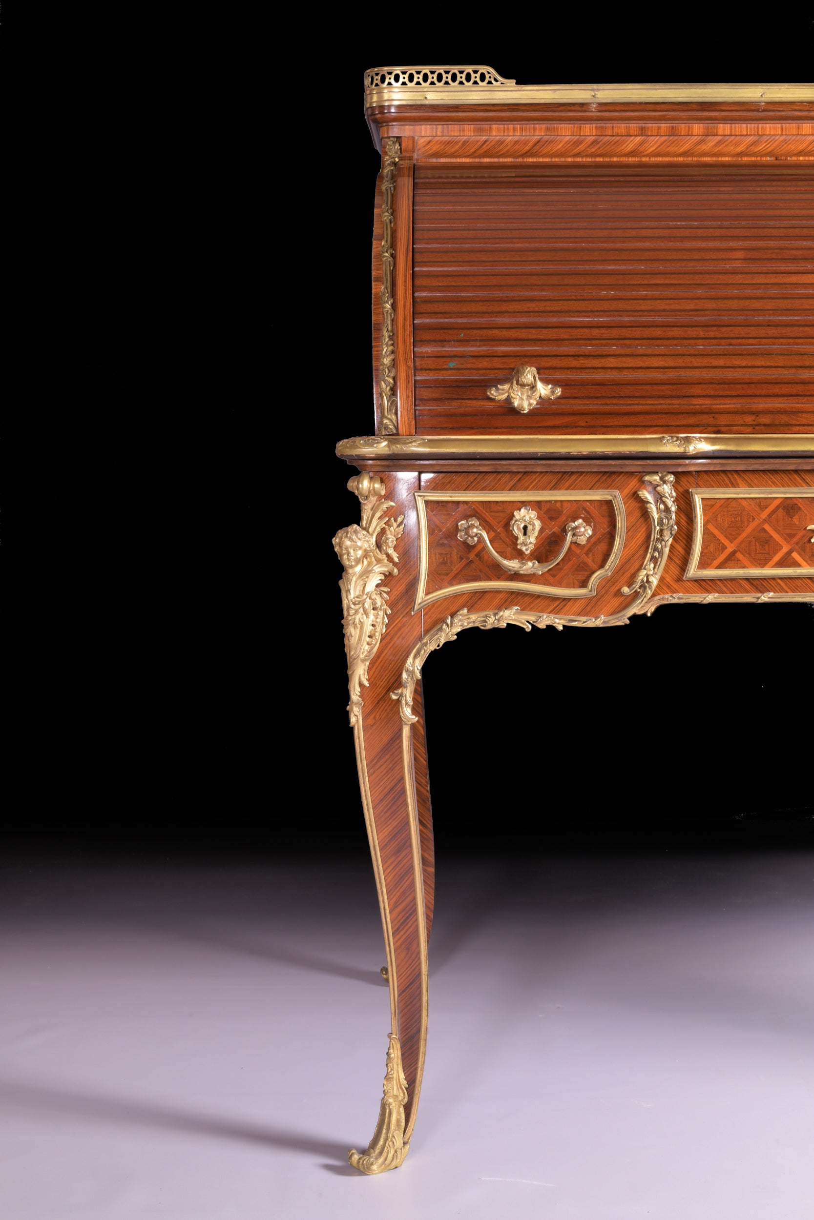 AN EXCEPTIONAL 19TH CENTURY FRENCH ROLL TOP DESK - REF No. 3007