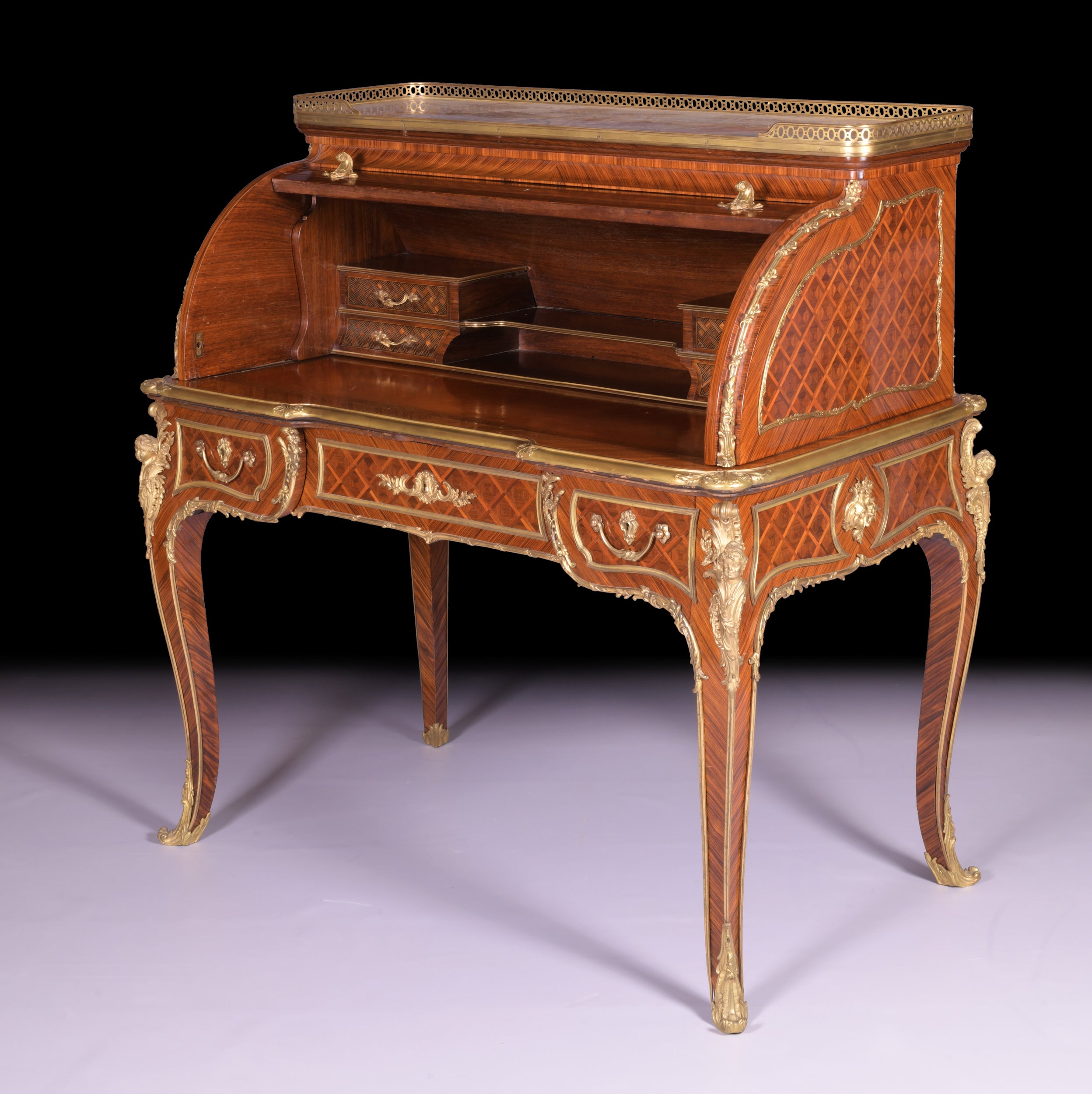 AN EXCEPTIONAL 19TH CENTURY FRENCH ROLL TOP DESK - REF No. 3007
