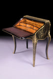 AN EXCEPTIONAL 19TH CENTURY LOUIS XV STYLE BOULLE LADIES BOMBE BUREAU - REF No. 3003