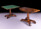 A VERY FINE PAIR OF WILLIAM IV CARD TABLES - REF No. 9005