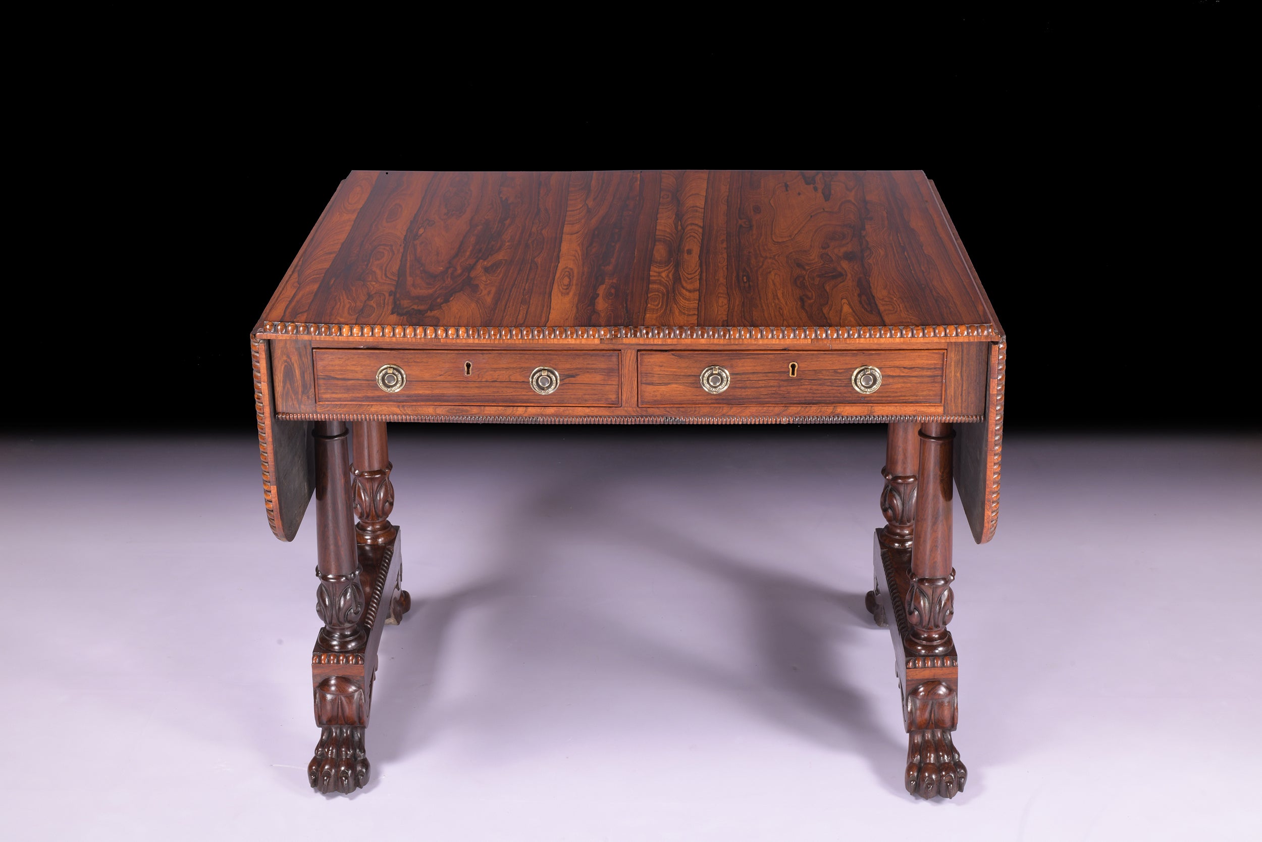 A FINE REGENCY ROSEWOOD SOFA TABLE - REF No. 7003