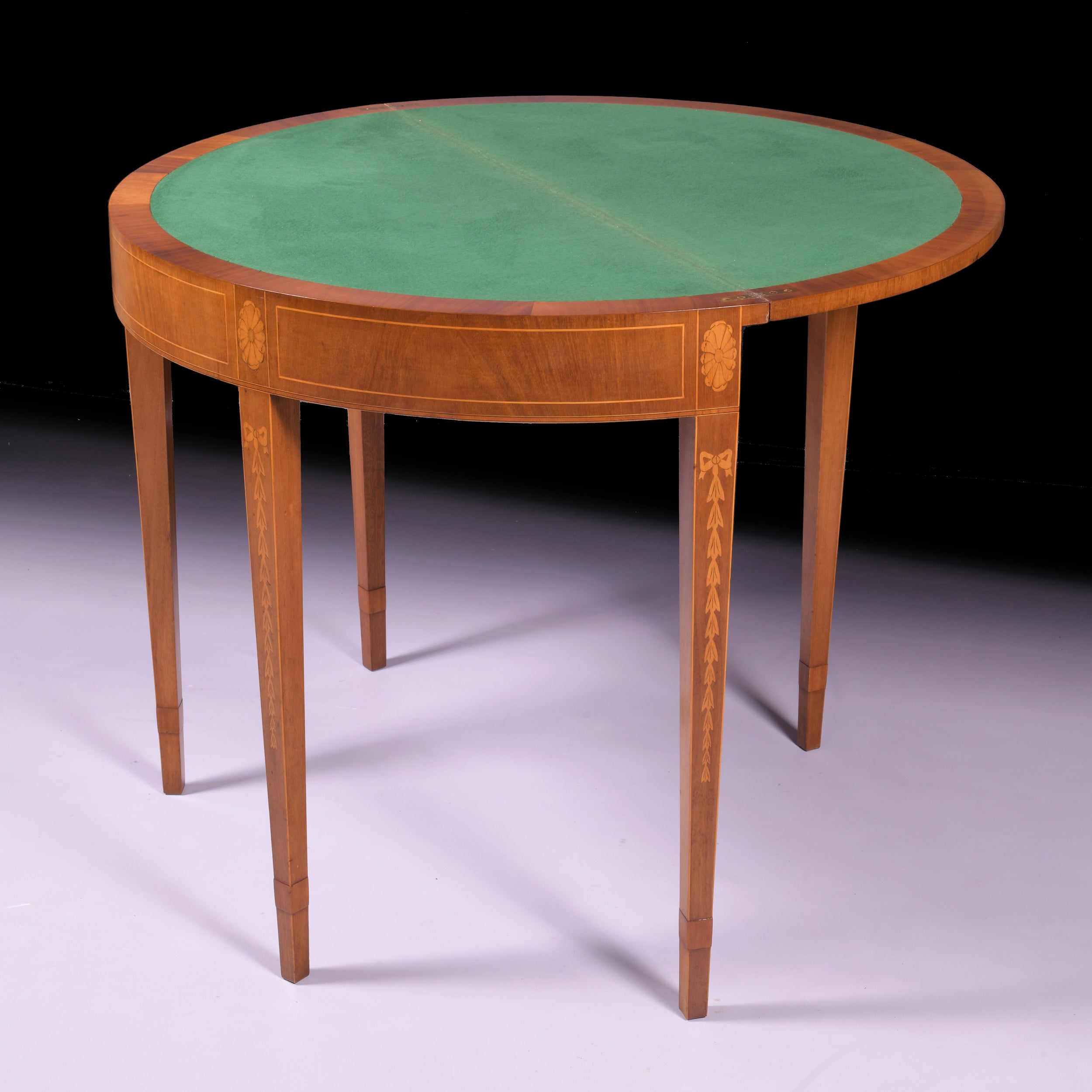 A VERY FINE PAIR OF CARD TABLES BY JAMES HICKS - REF No. 9008