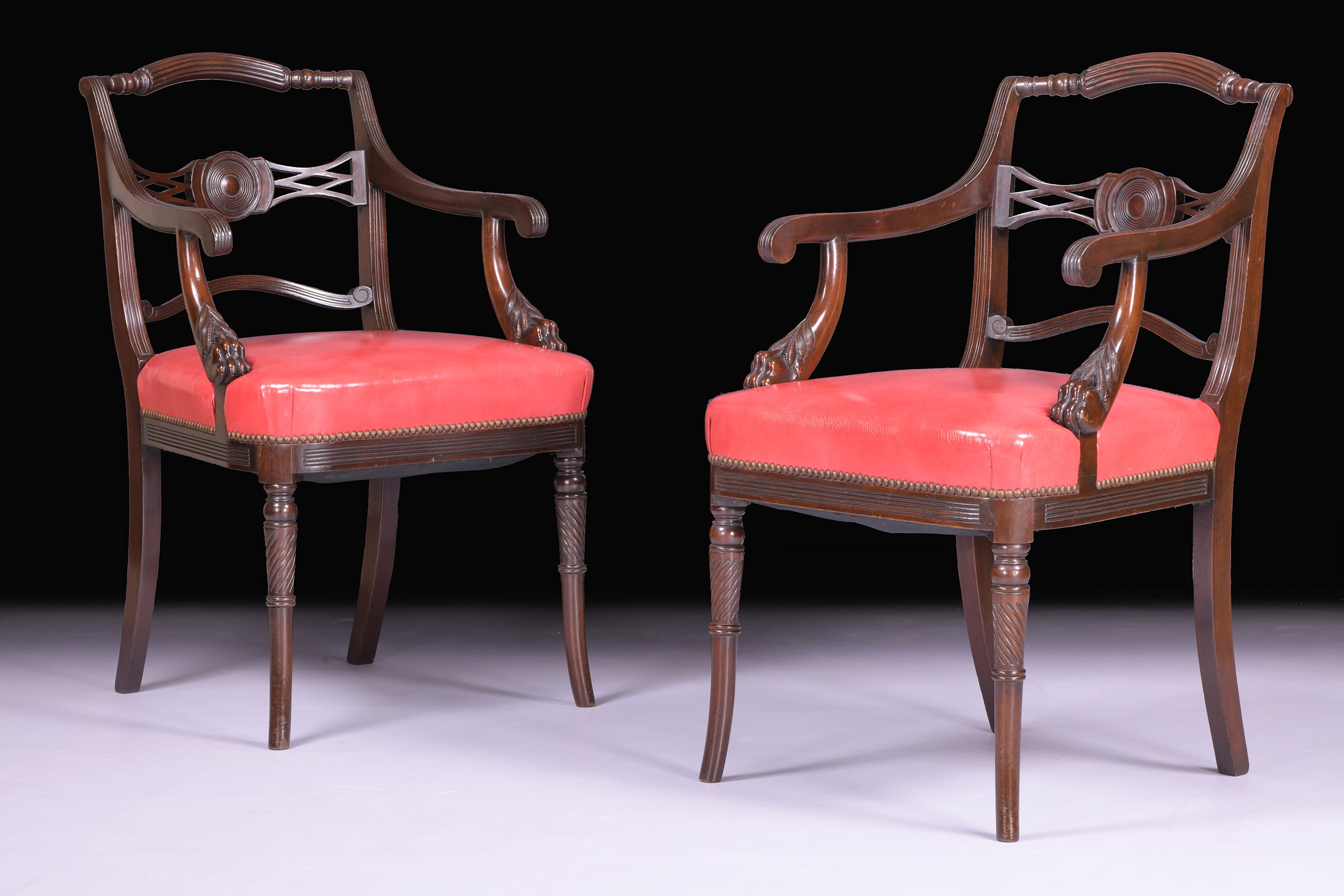 PAIR OF IRISH REGENCY ARMCHAIRS BY MACK WILLIAMS & GIBTON - REF No. 8025